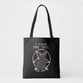 Tote Bag Chat démon satanique - Déplaisant mignon Pastel Go (Devant)