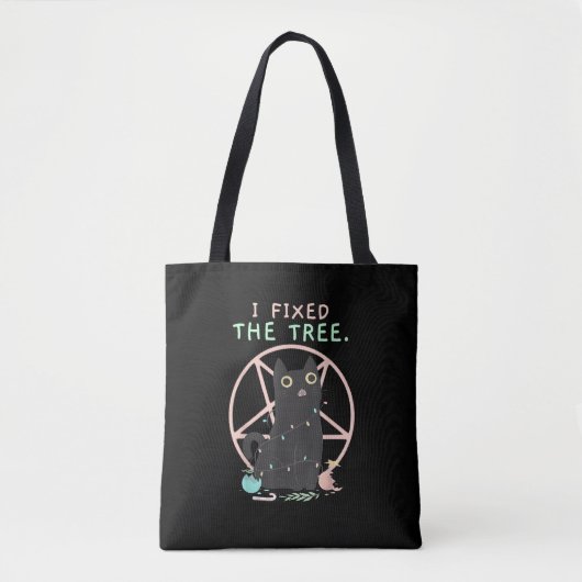 Tote Bag Chat démon satanique - Déplaisant mignon Pastel Go (Devant)