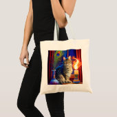 Tote Bag Chat d'Halloween (Devant (produit))
