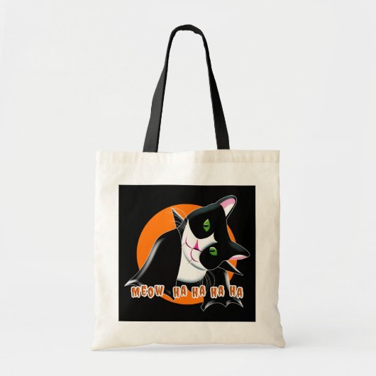 Tote Bag Chat d'Halloween (Devant)
