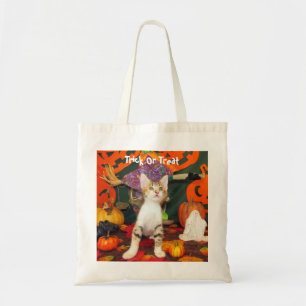 Tote Bag Chat d'Halloween de Tippy / Chatte-chaton ou trait
