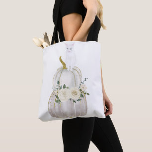 Tote Bag Chat d'Halloween et Citrouille