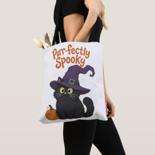 Tote Bag Chat d'Halloween parfaitement effrayant