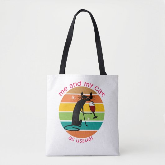 Tote Bag Chat drôle (Devant)