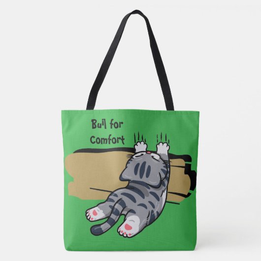 Tote Bag Chat Drôle, Chat Gras, Script Drôle, Moderne Tenda (Devant)