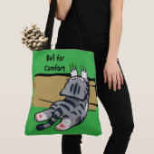 Tote Bag Chat Drôle, Chat Gras, Script Drôle, Moderne Tenda (De près)