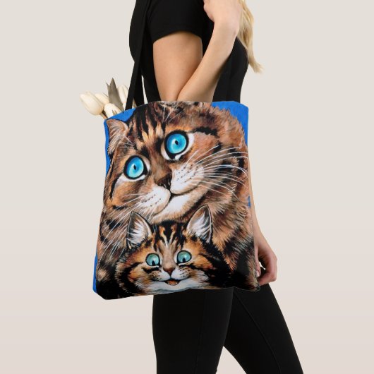 Tote Bag Chat drôle et chaton, Louis Wain (De près)
