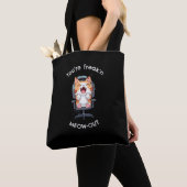 Tote Bag Chat Drôle Fous à Meow (De près)