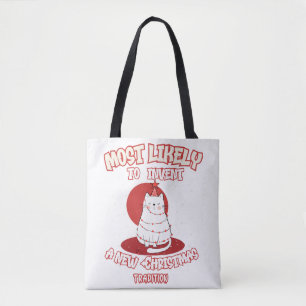 Tote Bag Chat drôle le plus susceptible d'inventer une nouv