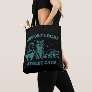 Tote Bag Chat Drôle Vintage Raton laveur Opossum Mouffette