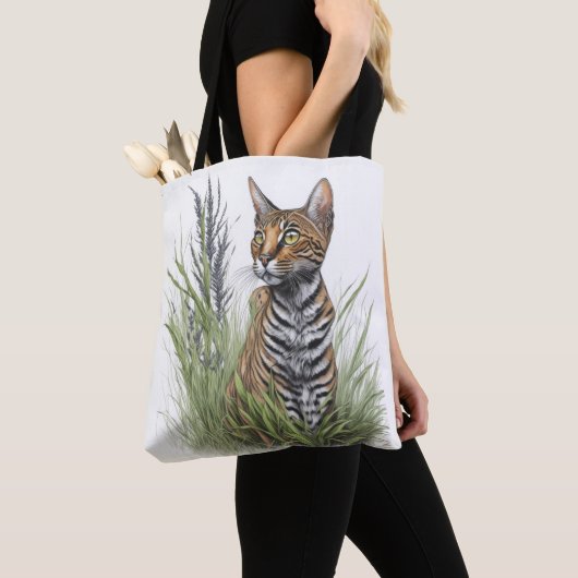 Tote Bag Chat du Bengale (De près)