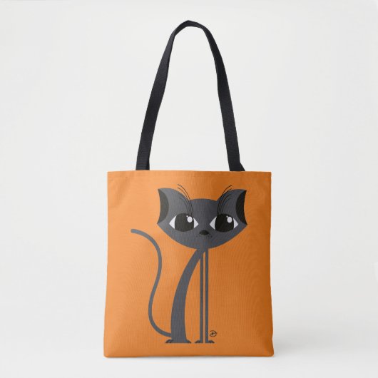 Tote Bag Chat éffrayant - Fourre-tout (Devant)