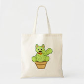 Tote Bag Chat en cactus (Devant)