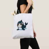 Tote Bag Chat en costume Orca (De près)