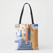Tote Bag Chat en Grèce, Architecture Tropical Exotic Travel (Devant)