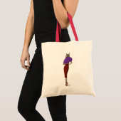 Tote Bag Chat En Robe Rouge (Devant (produit))