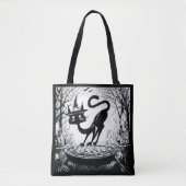 Tote Bag Chat en sorcière (Devant)