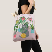 Tote Bag Chat entre Plantes drôle (De près)
