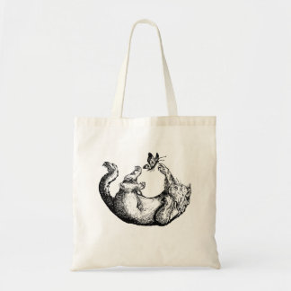 Tote Bag Chat et papillon