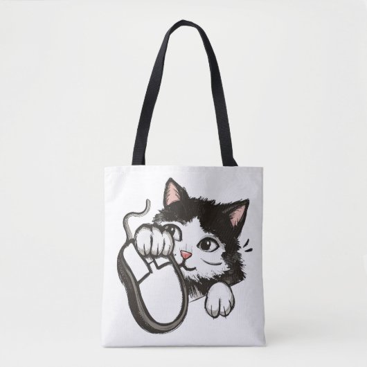 Tote Bag Chat et souris (Devant)