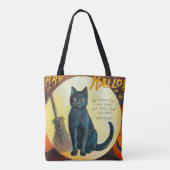 Tote Bag Chat Falln Joyeux Halloween (Dos)