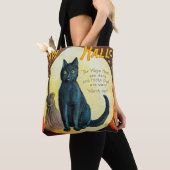 Tote Bag Chat Falln Joyeux Halloween (De près)