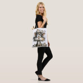 Tote Bag Chat fantaisiste avec des oiseaux (Sur le modèle)