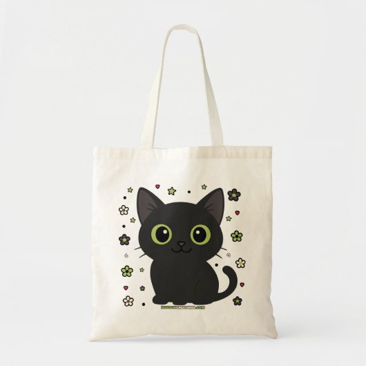Tote Bag Chat floral Rui Radiant (Devant)
