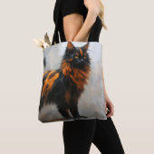 Tote Bag Chat flufflye Maine Coon (De près)