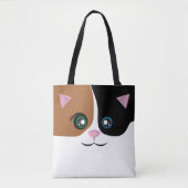 Tote Bag Chat Fourre-tout - calicot (Devant)