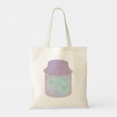Tote Bag Chat Galaxie dans un Pot | Art de Chat Spatial Kaw (Dos)