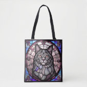 Tote Bag Chat gris (Devant)