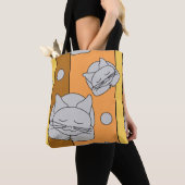 Tote Bag Chat gris dormant (De près)