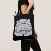 Tote Bag Chat gris dormant (De près)