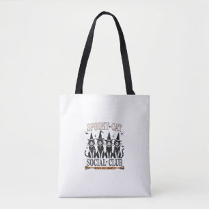 Tote Bag Chat Halloween Éffrayant Kitten Lover Tricot Ou Tr