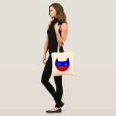Tote Bag Chat heureux (Devant (modèle))