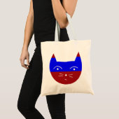 Tote Bag Chat heureux (Devant (produit))