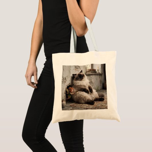 Tote Bag Chat himalayen et Pixie Réveil Surprise (Devant (produit))