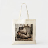 Tote Bag Chat himalayen et Pixie Réveil Surprise (Devant)