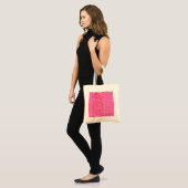 Tote Bag Chat japonais - Fuchsia Pink Batik (Devant (modèle))