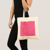 Tote Bag Chat japonais - Fuchsia Pink Batik (Devant (produit))