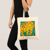 Tote Bag Chat jaune (Devant (produit))