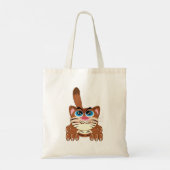 Tote Bag Chat jouant avec Big Blue yeux amusant Whimsical K (Dos)
