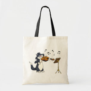 Tote Bag Chat jouant le violon