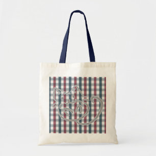 Tote Bag Chat Kitty et Plaid