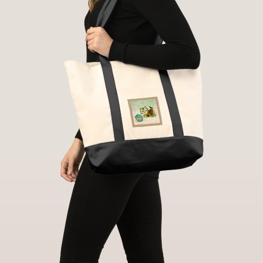 Tote Bag Chat Kitty vintage (Devant (produit))