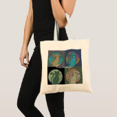 Tote Bag Chat Lady Multi Chats assis Thunder_Cove (Devant (produit))
