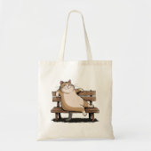 Tote Bag Chat Le Banc Sitter (Devant)