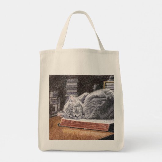 Tote Bag Chat Librairie (Dos)