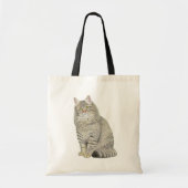 Tote Bag Chat Longhair Tabby (Devant)